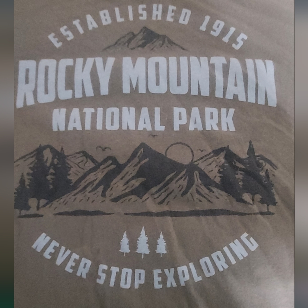 ! Rocky Mountain National Park,  Never Stop Exploring t-shirt,  Medium